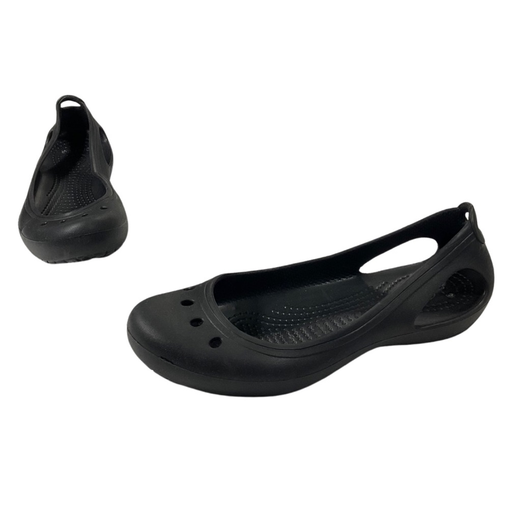Crocs Kadee Size 6 Women’s Slip on Flats Shoes Black